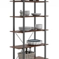 thumbnail image 6 of Bowery Hill Contemporary Engineered Wood 5-Shelf Bookcase in Walnut Brown Stain, 6 of 11