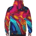thumbnail image 7 of Balery Colorful Abstract Swirls Pattern Mens Hoodie Kangaroo Pocket Hoodie Pullover Hooded Sweatshirt Ideal for Daily Wear Travel and Home-, 7 of 7