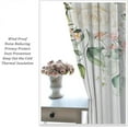 thumbnail image 5 of Floral Leaves Curtains Colorful Flower Watercolor Leaves Nature Rustic Pattern Blackout Print Rod Pocket Window Drapes for Bedroom Living Room 52x84in, 5 of 6