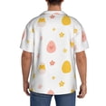thumbnail image 3 of Rateoe Funny Chicken Pattern Men's Short Sleeve Classic Shirt, Casual Short-Sleeved Shirt, Lightweight Summer Shirt, Cuban Collar Shirt,Button-Front Shirt-X-Large, 3 of 5