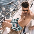 thumbnail image 2 of luoweisi Men's Beach Shorts Quick Dry Swim Trunks with Mesh Lining Merry Chrismas L, 2 of 5