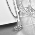 thumbnail image 4 of Norse Viking Necklace with Rolo Chains for Men Women Vintage Amulet Jewelry Gift (6-Hammer), 4 of 4