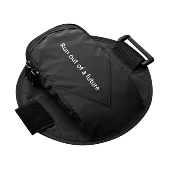 Brazalete para teléfono para correr de poliéster con cremallera, funda versátil para teléfono deportivo al aire libre Negro