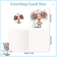 thumbnail image 2 of 6pcs Diamond Painting Kit Greeting Cards, Whimsical Lady 5D Handmade Art Birthday Holiday Gift Cards with Envelopes, 2 of 7