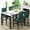 Green/White, variant on Baxluxe Dining Table Set for 4, Modern 5 Piece Dining Table Set, Faux Marble Kitchen Table and 4 Velvet Upholstered Chairs for Apartments, Dining Rooms, Small Spaces, Black