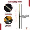 thumbnail image 2 of Armory Replicas Zenitsu Art of Thunder Foam Katana with Leather Back Sling – Yellow Cosplay Sword Combo Set, 2 of 6