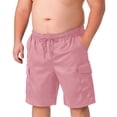 thumbnail image 2 of Big and Tall Shorts for Men Mens Cargo Shorts Lightweight Hiking Athletic Quick Dry Fishing Drawstring Stretch Waisted Mens Shorts Men Cargo Shorts With Pockets, 2 of 9