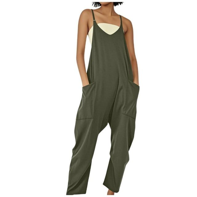 Women's Loose Overalls With Large Pockets