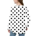 thumbnail image 5 of OVBMPZD Fall Shirts for Girls Kids Lightweight Black Tunic Side Split Soft Crewneck Polka Dot Blouses Tops for Girls Size 3 Years, 5 of 6