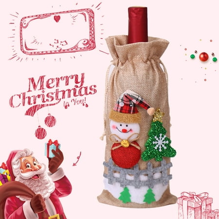 Christmas Wine Bottle Cover Champagne Wine Bottle Cover Christmas Red Wine Gift Bag Christmas Candy Bag Christmas Decoration For Hotel Party