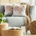 thumbnail image 5 of Ambesonne Live Laugh Love Throw Pillow Cover 2 Pack, Heart Butterfly, 16", Pale Pink Black White, 5 of 5