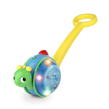 Bright Starts Roll & Glow Snail Walk & Push-Along (Best Push Toys For Learning To Walk)