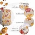 thumbnail image 5 of Fall Orange Maple Leaf Watercolor Shower Curtain for Bathroom, Retro Linen Waterproof Shower Curtains Washable Quick Dry with Hooks Bathtub Curtains 60x72 IN, 5 of 6