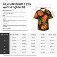 thumbnail image 6 of Lsque Orange Pumpkin pattern Hawaiian Shirt for Men, Unisex Summer Beach Casual Short Sleeve Button Down Shirts-Small, 6 of 9