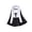 A, variant on Halloween Pet Nun Outfit Dark Dress with Hood for Small Cats Dogs Costume Spooky Party Photo Prop L Size 8.7in Back
