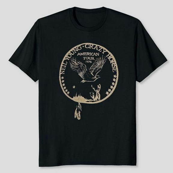 Neil Young Tour '76 Seal Official Tee T-Shirt Mens Unisex Retro Style - Size 24''x36'' - Postora