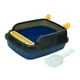 thumbnail image 2 of Bandeja de arena para mascotas con parte abierta, lavabo para arena para gatos con cuchara, duradera con marco de lado alto para todo tipo de Azul S, 2 of 10