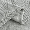 thumbnail image 3 of Mocaletto Throw Blankets,Fleece Blanket,Soft Fuzzy Plush Blanket, Luxury Flannel Lap Blanket, Super Cozy and Comfy for All Seasons (Light Grey, 50x70 in), 3 of 6