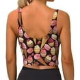 thumbnail image 4 of Uemuo Ice Cream Cake Pattern Women's Sports Bra - High Impact Support, Breathable, and Comfortable Athletic Bra for Running, Yoga, and Workouts, 4 of 9
