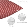 thumbnail image 3 of Wukai Stripes Red White Premium Polyester Fleece Pillow Covers with Hidden Zipper Closure,Luxuriously Soft and Durable-16"x16", 3 of 7