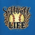 thumbnail image 2 of Softball Life Animal Print Girl Sports Womens Graphic T-Shirt, Royal, X-Large, 2 of 5
