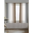 thumbnail image 5 of Sheer Curtains 63 inches Long, Abstract Dark Gray Brown Gradient Ombre Light Filtering Sheer Window Curtains Rod Pocket Voile Drapes for Bedroom Living Room, 52"W x 63"L 2 Panels, 5 of 7