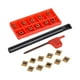 thumbnail image 2 of Juego de portaherramientas de torneado indexable con 10 insertos de repuesto Ccmt060204, de metal ligero y resistente para ranurado y mandrilado., 2 of 7