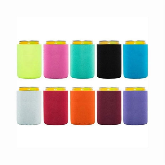 6Pcs Beer Can Cooler/ Sleeves Soft Insulated Reusable Holder Water Soda Bottle