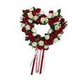 thumbnail image 4 of Corona colgante para puerta de entrada, corona de San Valentín, decoración, suministros para fiestas, letrero de amor con forma de corazón rojo, 4 of 9