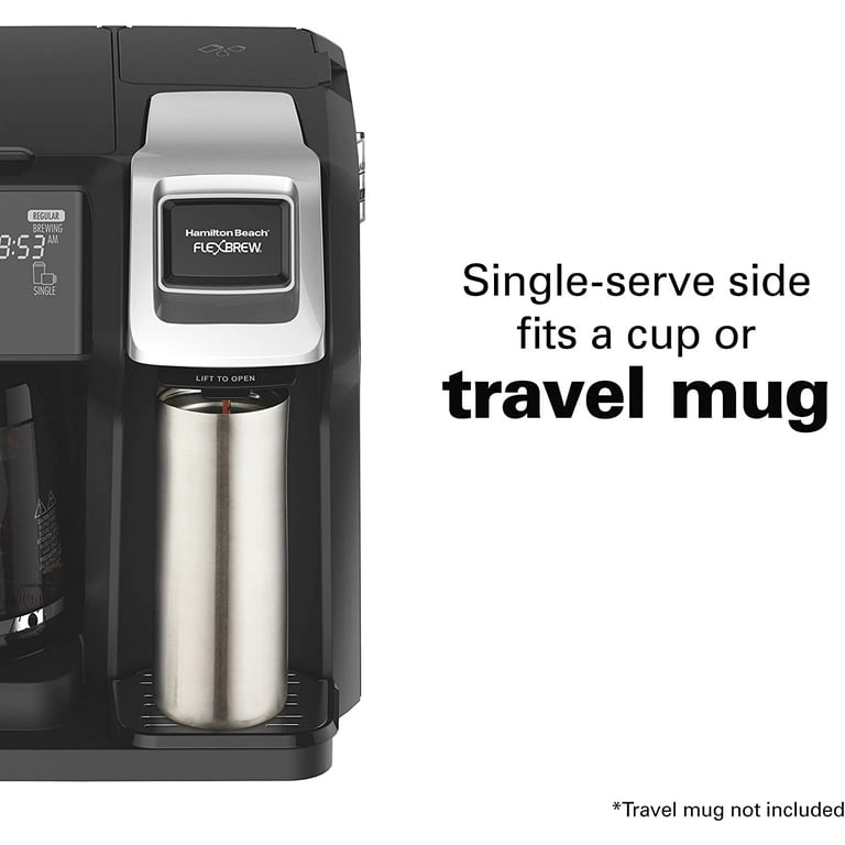 Hamilton Beach 49902 FlexBrew Trio 2-Way Coffee Maker, Compatible with  K-Cup Pods or Grounds, Combo, Single Serve & Full 12c Pot, Black - Fast  Brewing