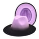 thumbnail image 1 of Sombrero Fedora de color degradado para mujeres y hombres Sombrero de fieltro de ala ancha (morado taro + negro) Sailing Electrónica, 1 of 2