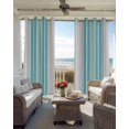 thumbnail image 4 of Turquoise Aqua Stripes Blackout Curtains, Light Blocking Print Window Curtains, Modern Minimalist Abstract Lines Thermal Insulated Window Drapes for Living Room Kitchen Cafe 2 Panels, 84"W x 84"L, 4 of 9