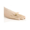 thumbnail image 3 of Gem Stone King 2.03 Ct Oval Yellow Citrine 18K Yellow Gold Plated Silver Ring, 3 of 3