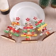 thumbnail image 4 of Christmas Tree Desktop Decoration Solid Wood Stable Base Guidepost Elk Snowman Snowflake Reusable Holiday  Table Ornament Party Supplies Gift, 4 of 10