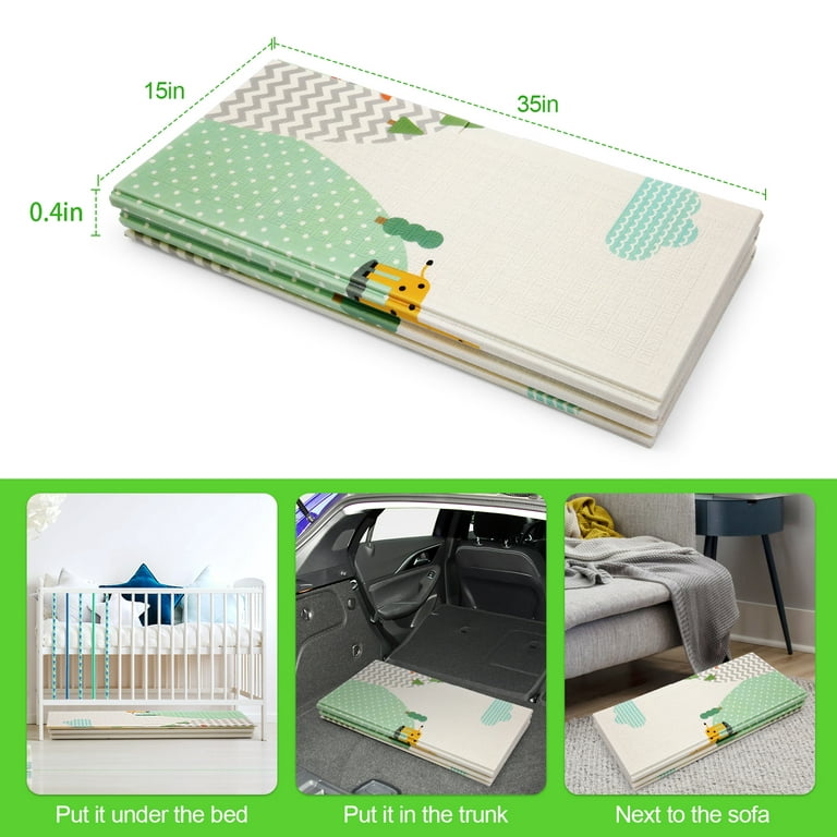 Baby Play Mat, 79x71 inch Foldable Crawling Blankets, Double Sided Playable  Crawling Mats,Rugs for Children's Room,XPE Baby Mat, Waterproof
