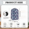 thumbnail image 6 of HELLHERO Coffee Machine Dust Cover Floral Pattern Deep Blue 1pc Dustproof Waterproof for Household Users, 6 of 6