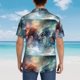 thumbnail image 4 of Fotbe Ink Style Wave Dragon Camisa Hawaiana para Hombre Unisex – Camisa Casual de Verano con Botones de Manga Corta de Algodón y Lino,X-Large, 4 of 7