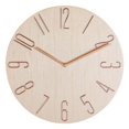 thumbnail image 1 of Advancent Reloj de pared de 12 pulgadas, reloj de pared de cuarzo, reloj de pared silencioso, funciona con pilas, gris Decoración del hogar Beige 12 pulgadas, 1 of 1