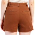 thumbnail image 5 of AOOCHASLIY Fall Clothes Womens Summer Casual Stretch Twill Shorts Plus Size Thin Waist Pull On Regular Fit Hiking Shorts With Pockets, 5 of 9