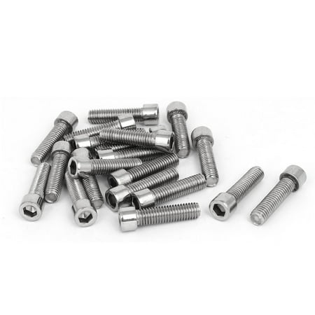 

M8x30mm 304 Stainless Steel Fully Thread Hex Socket Cap Head Screws Bolts 20pcs