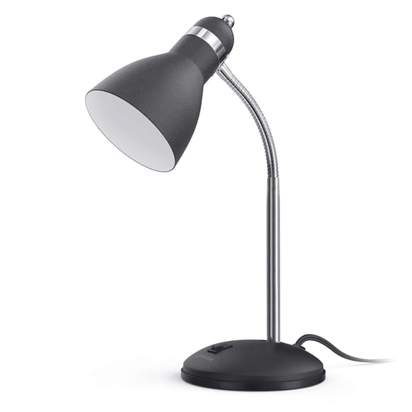 Lámpara de escritorio LEPOWER de metal que cuida la vista con cuello de ganso flexible