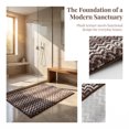 thumbnail image 3 of Unique Bargains Ultra Soft Non Slip Machine Washable Chenille Bath Mat Brown 24" x 16", 3 of 7