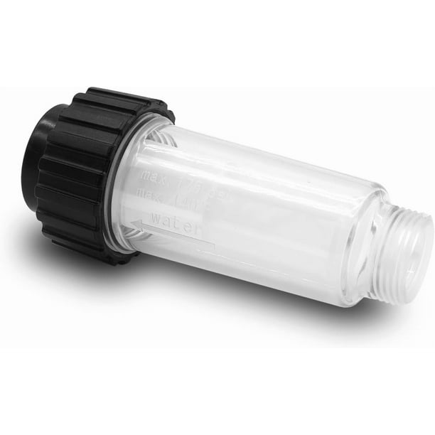 Filtro de agua que incluye inserto de filtro (5.731-050.0) para todas las hidrolimpiadoras Karcher con conexión de agua de 3/4 de pulgada como Karcher K2-K7 Compatible con