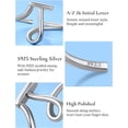 thumbnail image 4 of SILVERCUTE S925 Initial Rings, Adjustable Size 6-12 Statement Alphabet Letter A-Z Jewelry Personalized Twisted Initials Rings Sterling Silver Stacking Ring for Women, 4 of 15
