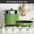 thumbnail image 5 of Nuwave 13pc Lux Pots and Pans Set Ultra Nonstick, Healthy G10 Duralon Ceramic Coating Forged Lightweight Cookware Set, Stay-Cool Handles, Works on All Cooktops & Oven, Avocado, 5 of 8
