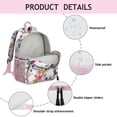 thumbnail image 2 of Colorful Rustic Floral School Backpack - Adjustable & Durable, 2 of 5