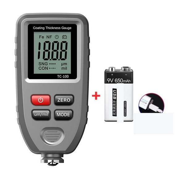 TC100 Car Paint Coating Thickness Gauge 0.1um/0-1300 Car Paint Film Thickness Tester Measuring ,Easy to Use