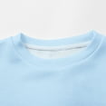 thumbnail image 6 of Women's Solid Color Crewneck Sweatshirt, Soft Stretchable Long Sleeve Pullover Top, Comfortable Casual Loungewear for Daily Wear, Fall Winter Basic Streetwear Essential with Regular Fit Sky Blue L, 6 of 9