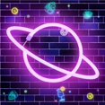thumbnail image 3 of Matsuzay Luz de neón LED Hello Wall Art Sign Dormitorio Decoración Rainbow Lámpara de noche colgante Home Party Holiday Decor Regalo de Navidad Iluminación y accesorios No.1 Matsuzay HA027422-01, 3 of 6