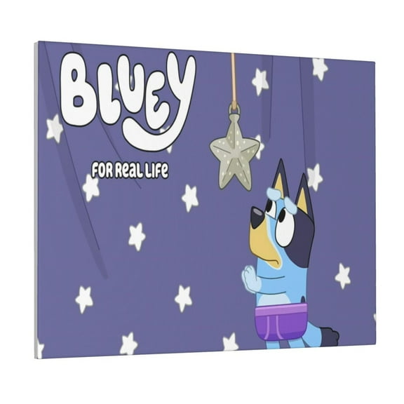 Saiise Bluey Frameless Canvas Wall Art - Abstract Modern Artwork for Living Room, Bedroom, Office - Ready to Hang, Vibrant Colors, Ideal Gift Idea- 8"x10"